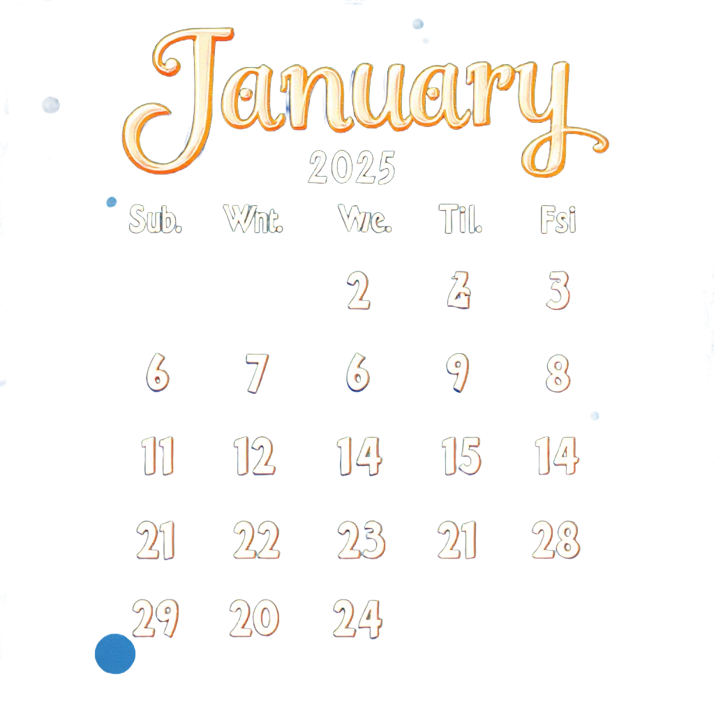 Free 2025 Calendar PNG Images – Yearly Templates & Graphics