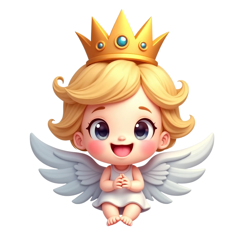 Cherubic Angel with Crown