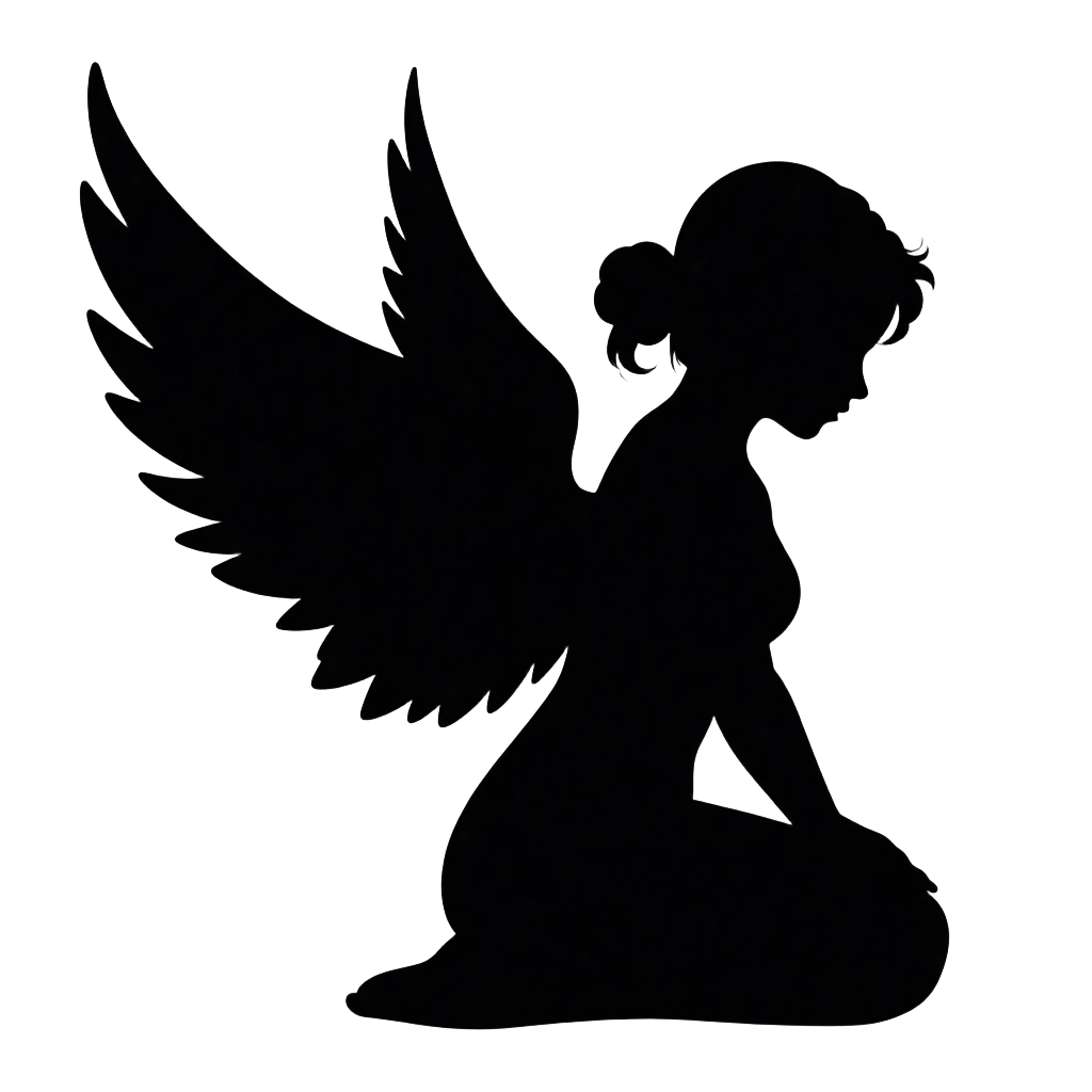 Praying Angel Silhouette