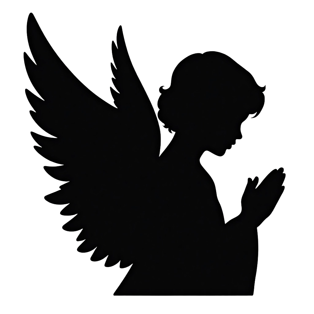 Praying Angel Silhouette