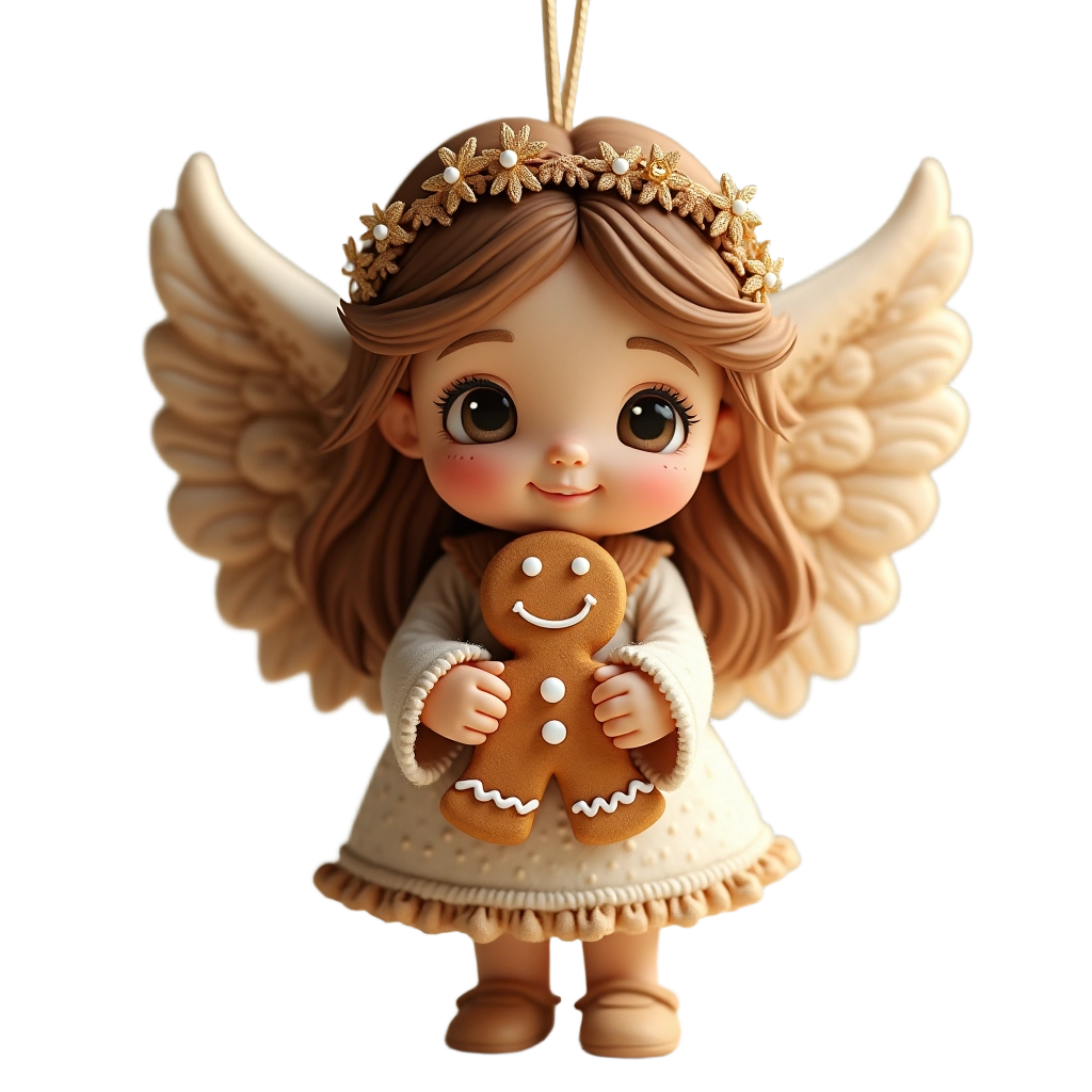 Christmas Angel with Gingerbread Man