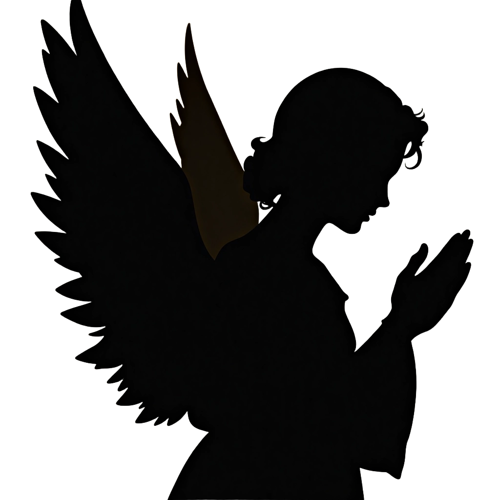 Praying Angel Silhouette