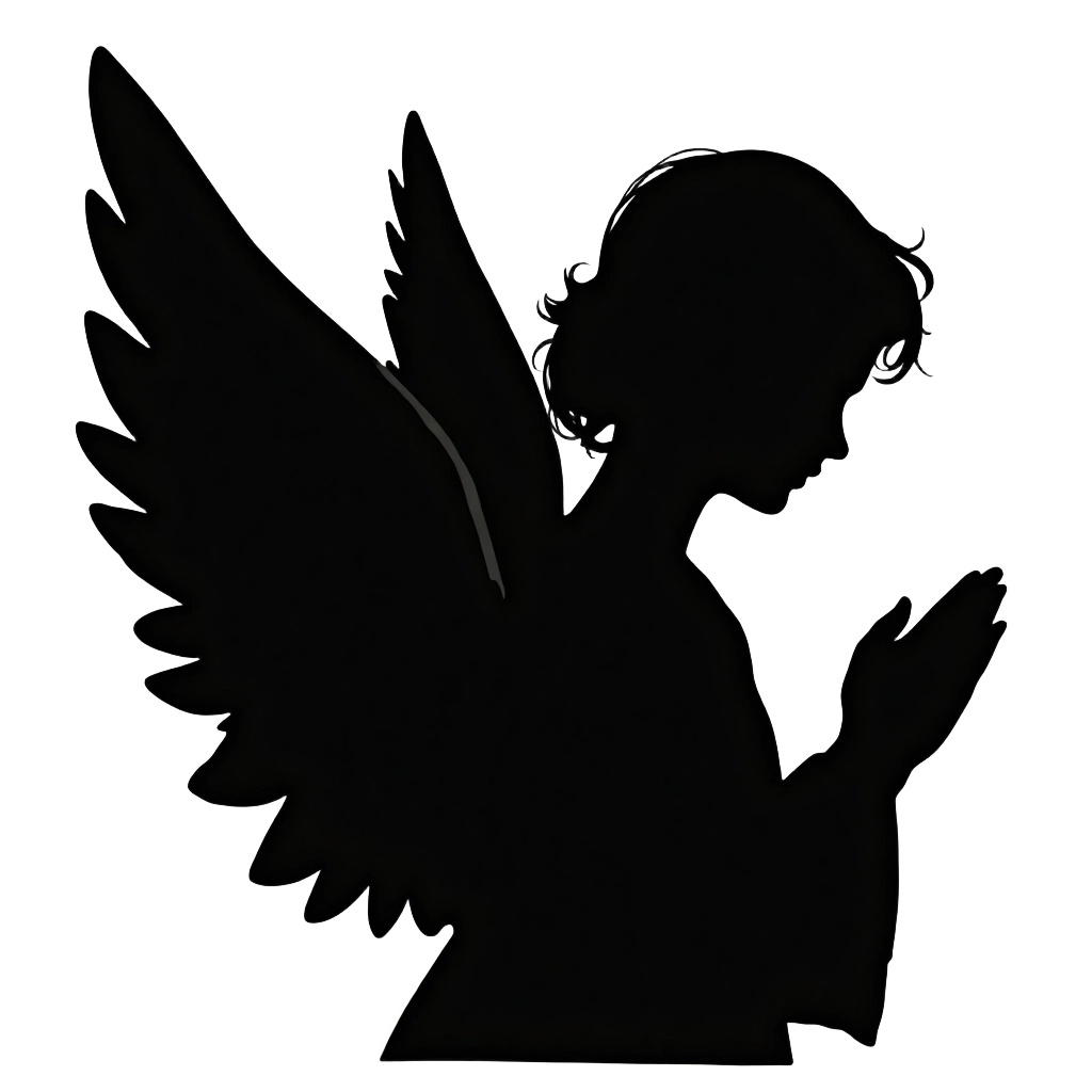 Praying Angel Silhouette