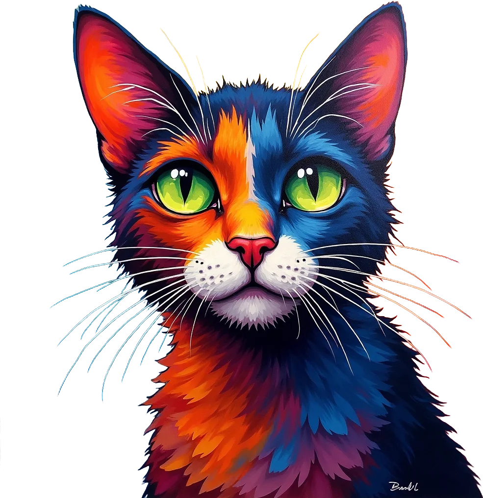 Vibrant Feline