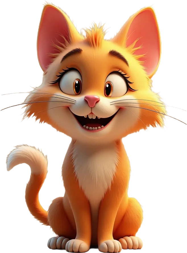 Adorable Cartoon Cat