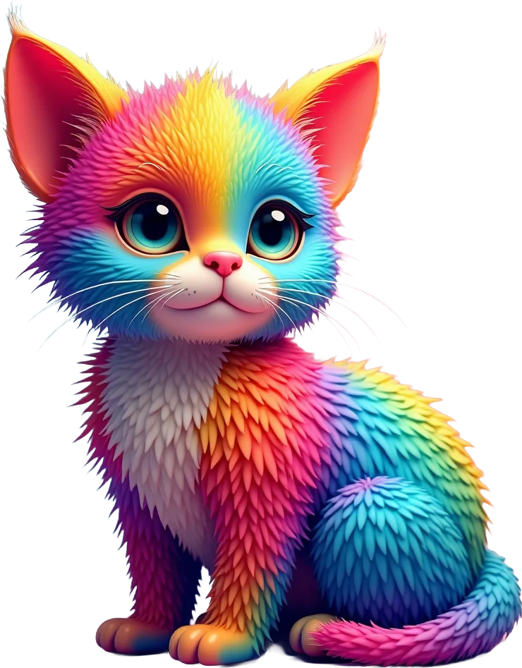 Rainbow Kitten