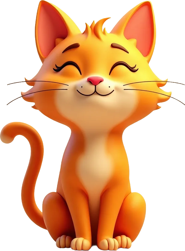 Happy Orange Cat