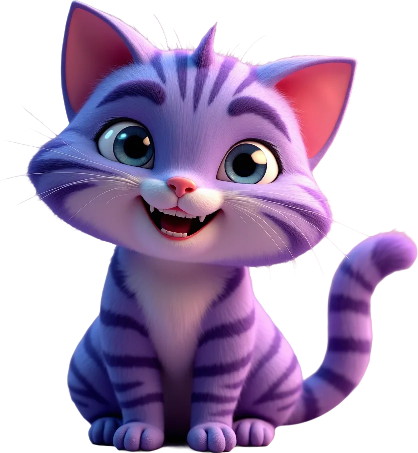 Adorable Purple Cat