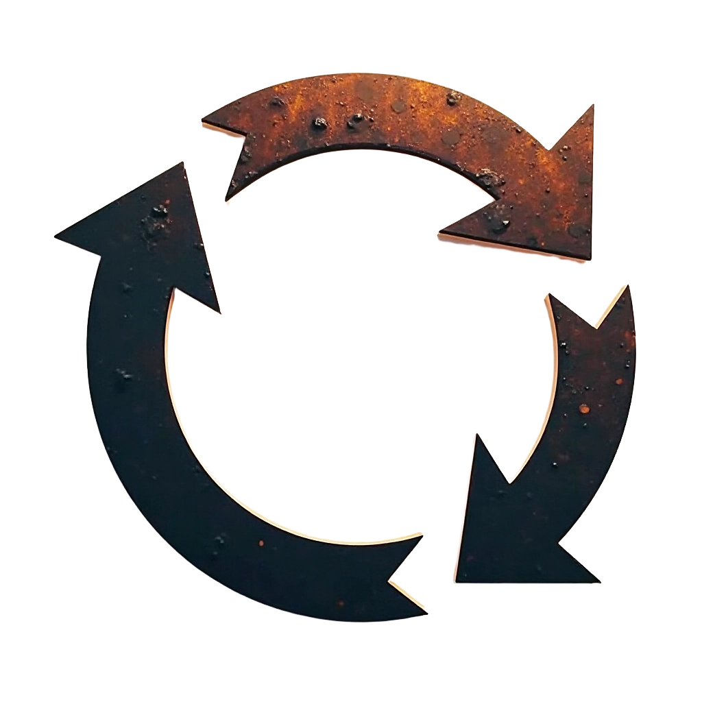 Rusty Recycle Symbol