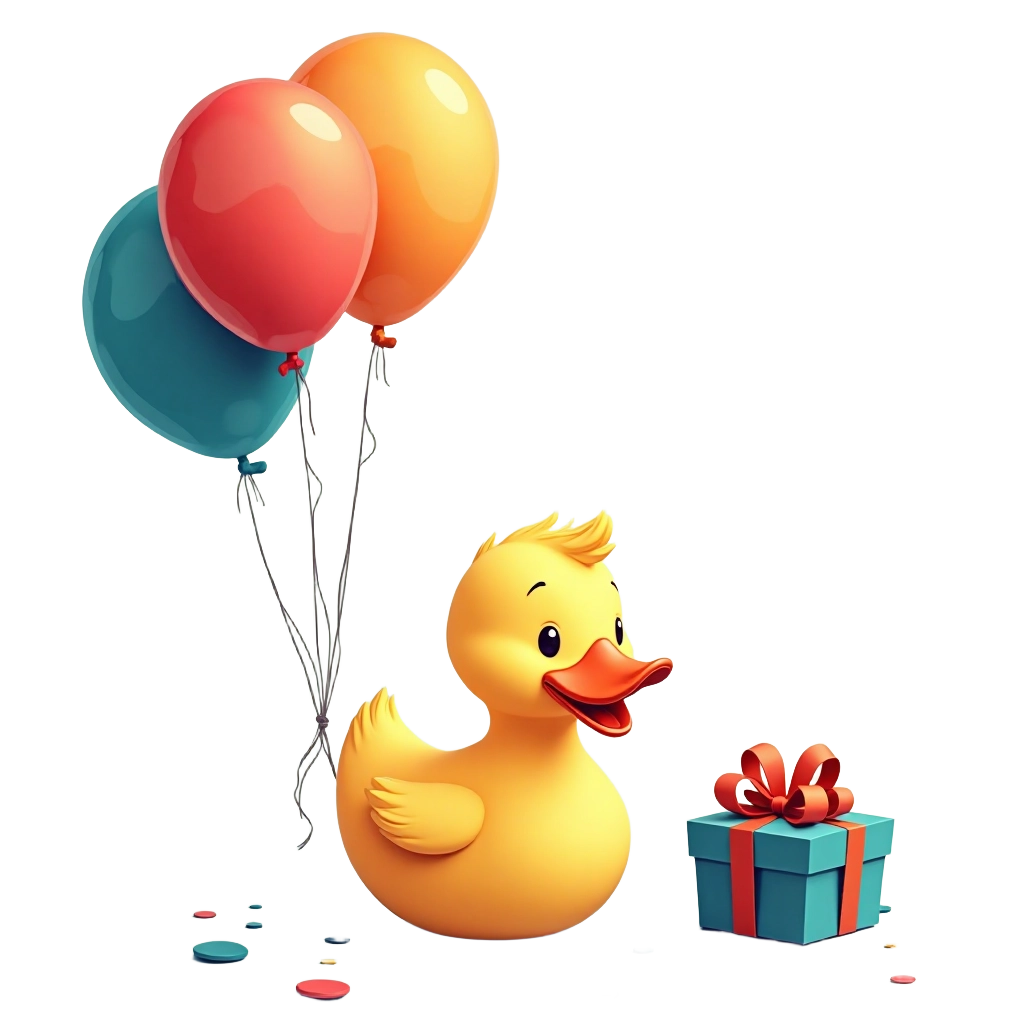 Birthday Celebration with a Rubber Duck