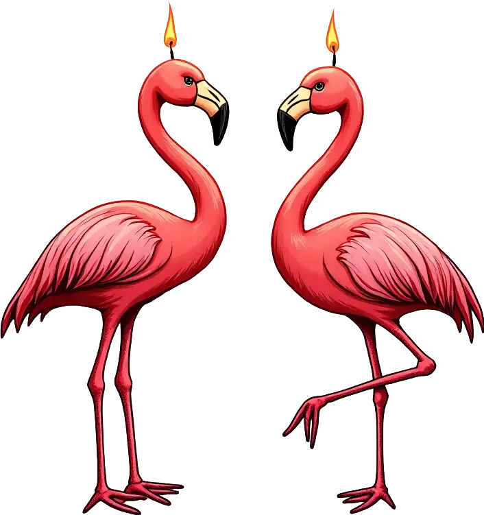 Flamingo Candles