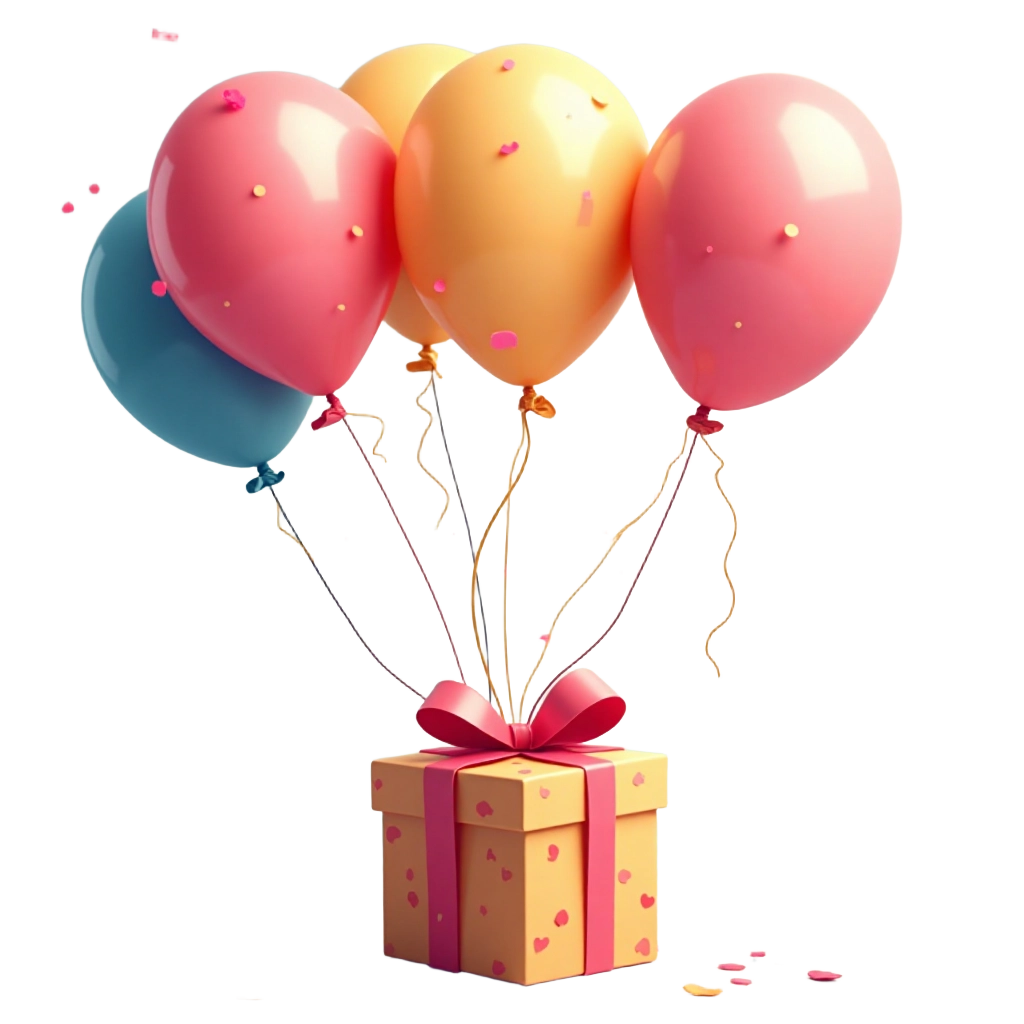 Celebration Gift with Balloons