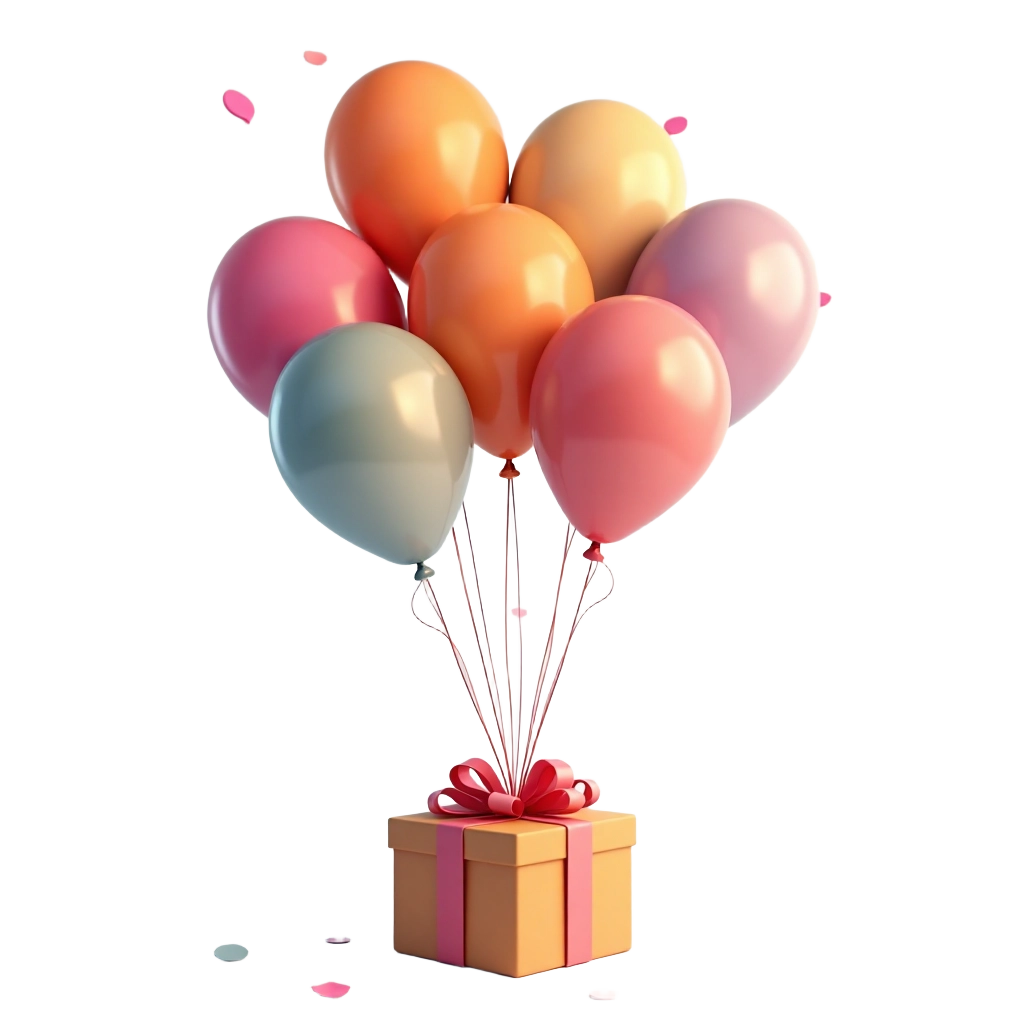 Gift with Balloons