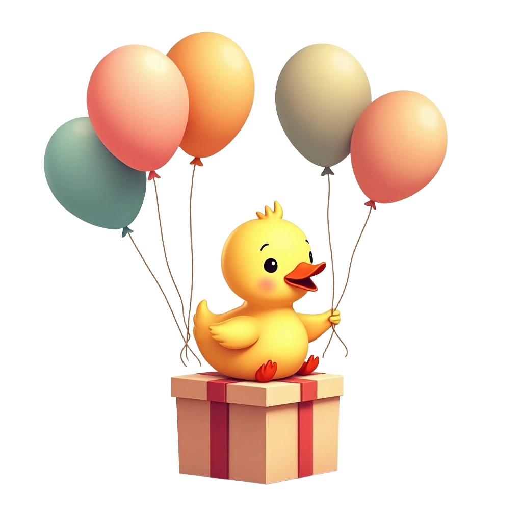 Duck with Balloons