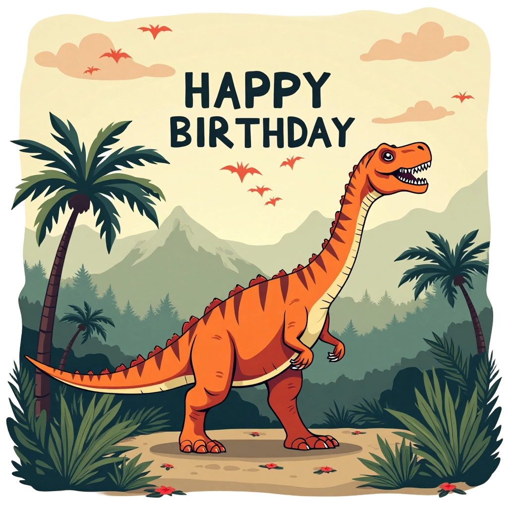 Dinosaur Birthday Greeting