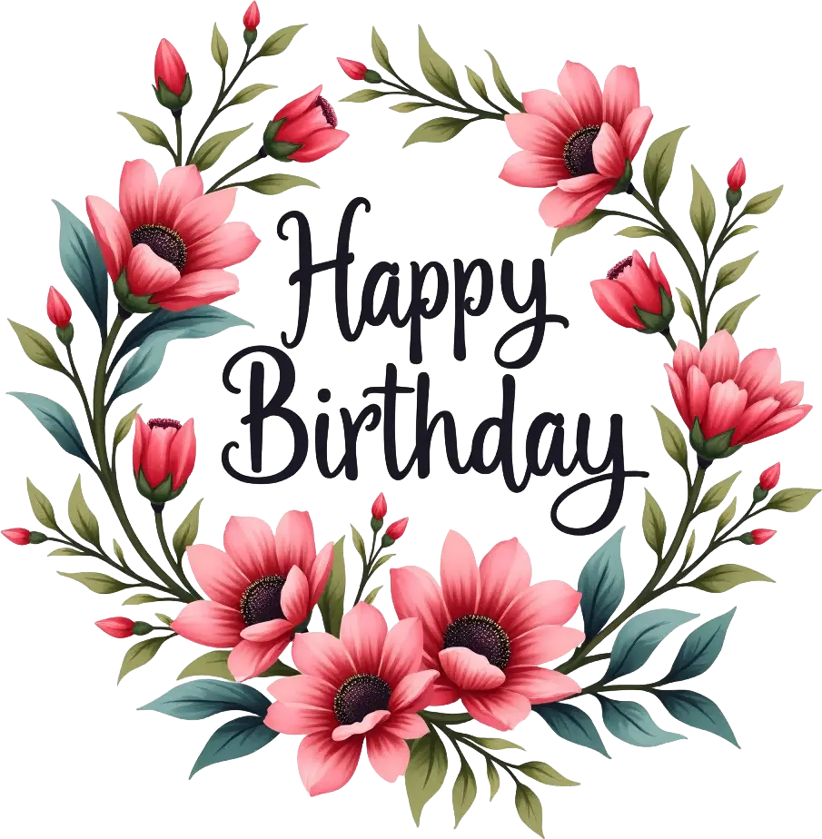 Floral Happy Birthday Greeting