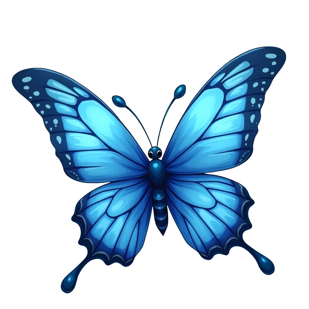 Blue Butterfly Illustration