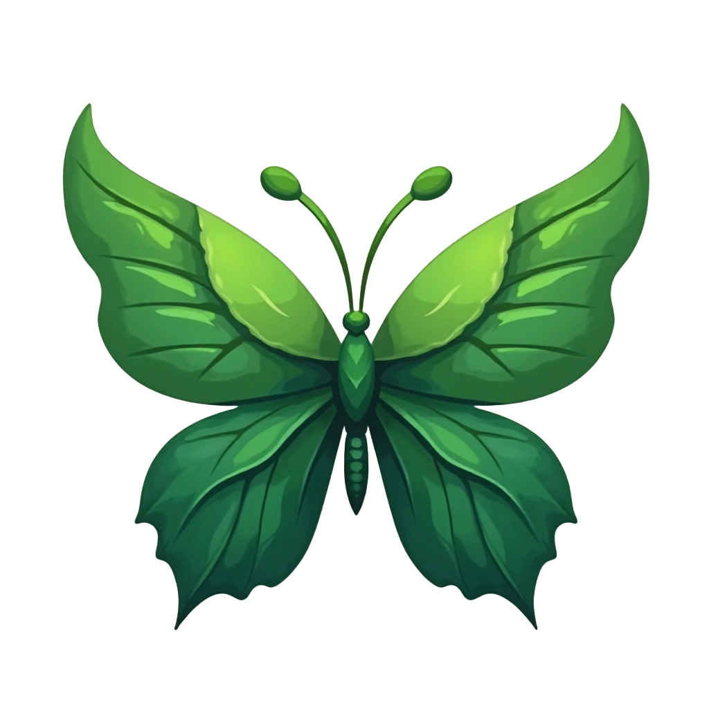 Green Butterfly Illustration