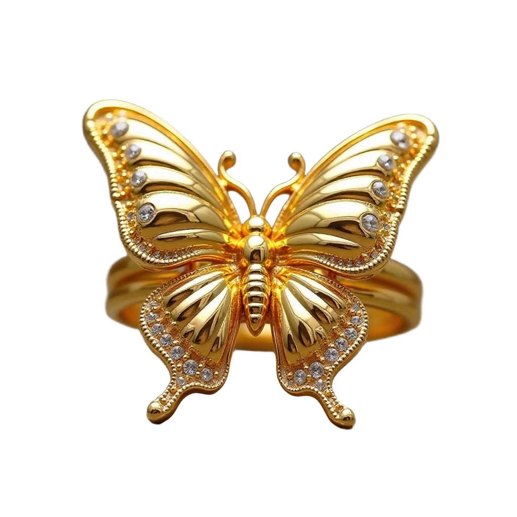 Golden Butterfly Ring