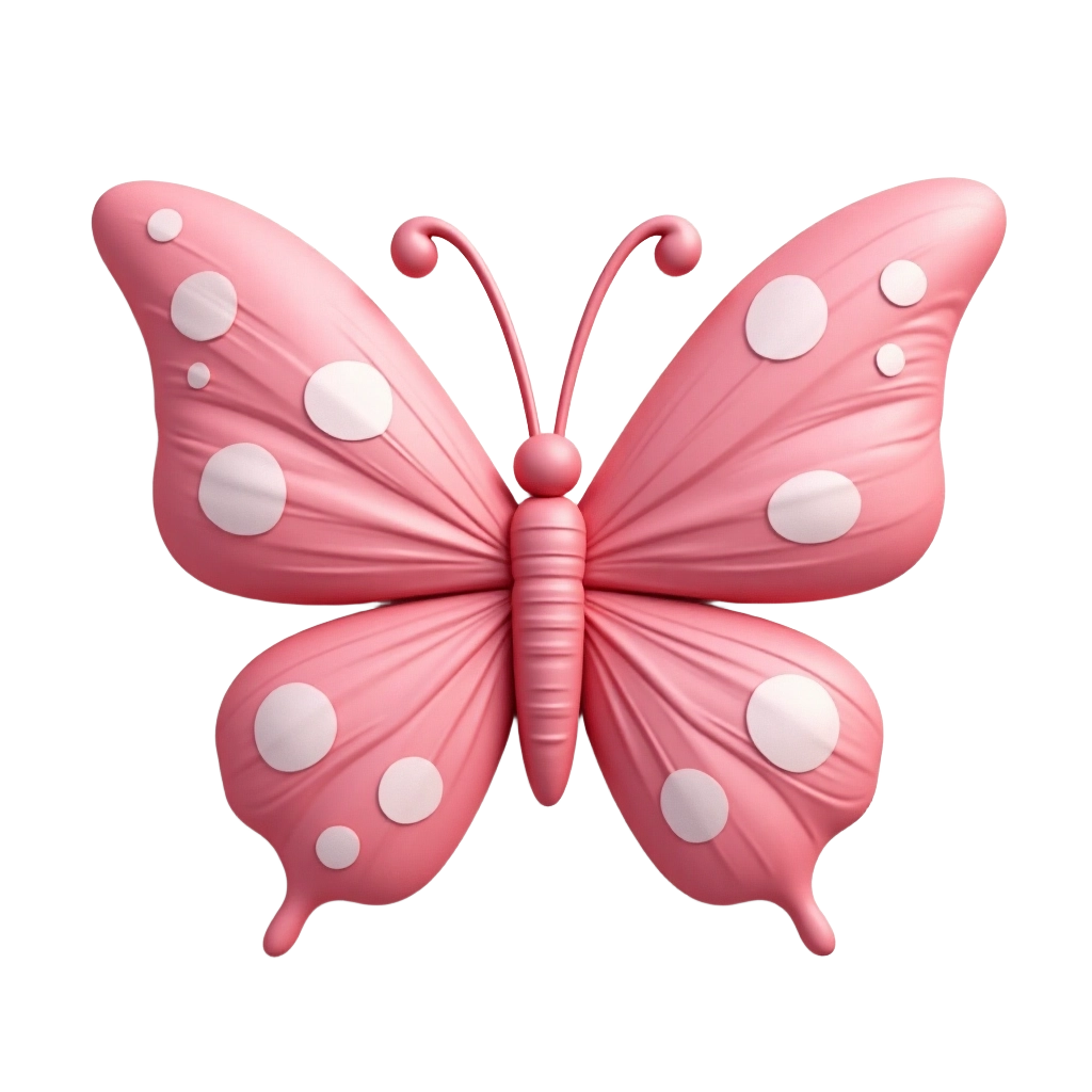 Pink Polka-Dot Butterfly