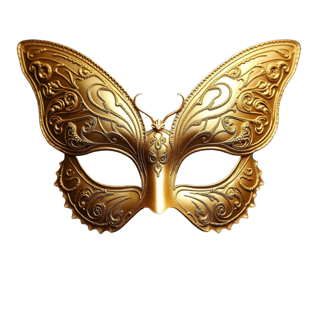 Golden Butterfly Masquerade Mask