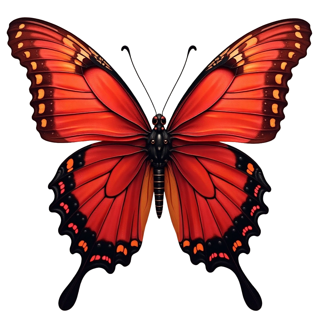 Red Monarch Butterfly