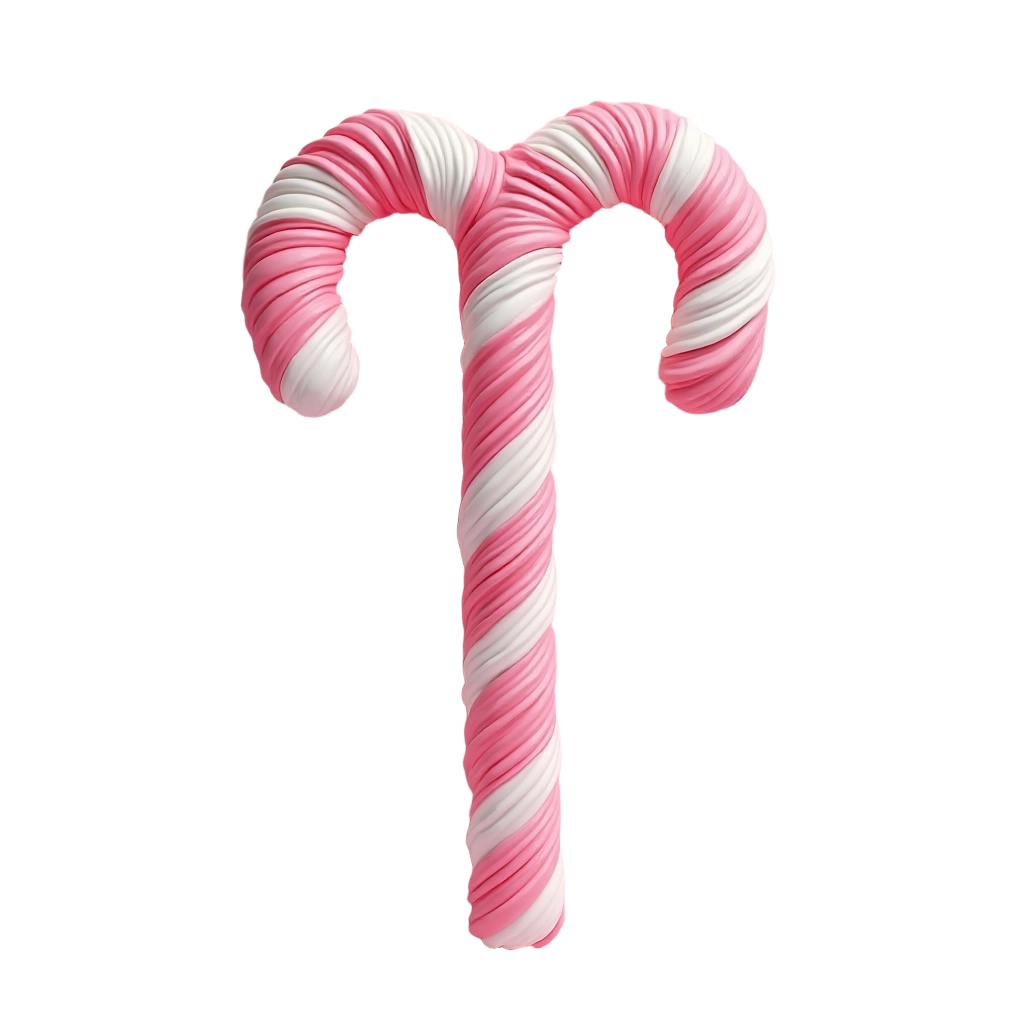 Pink and White Candy Cane