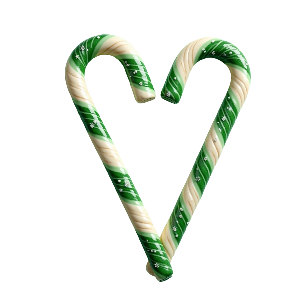 Festive Candy Cane Heart