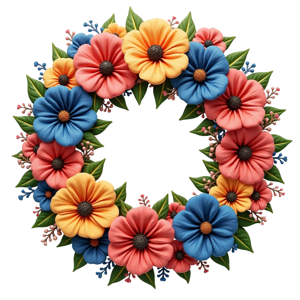 Colorful Floral Wreath