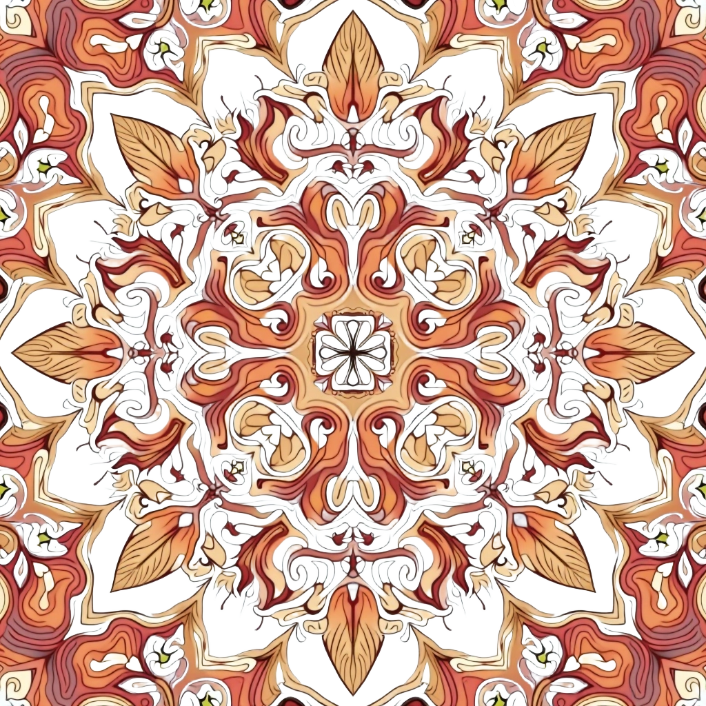 Symmetrical Floral Mandala