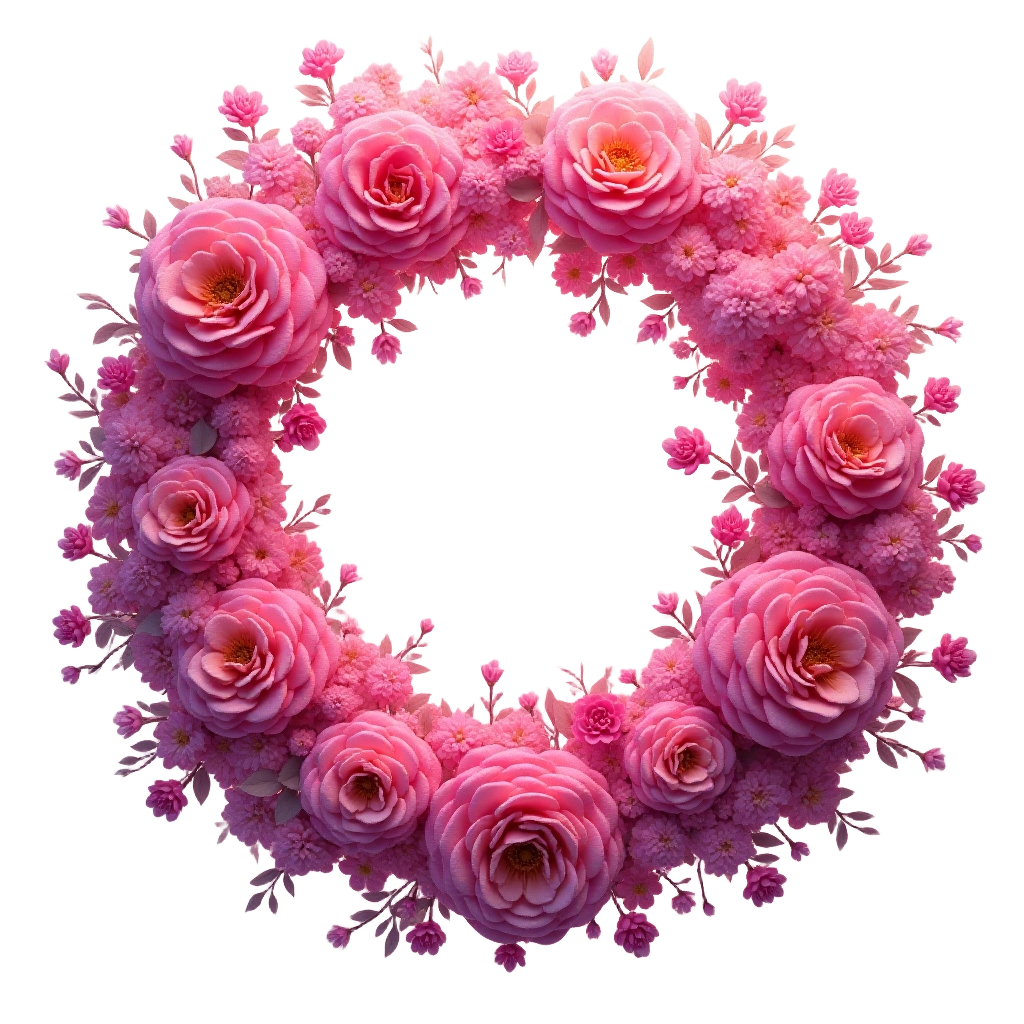 Pink Floral Wreath