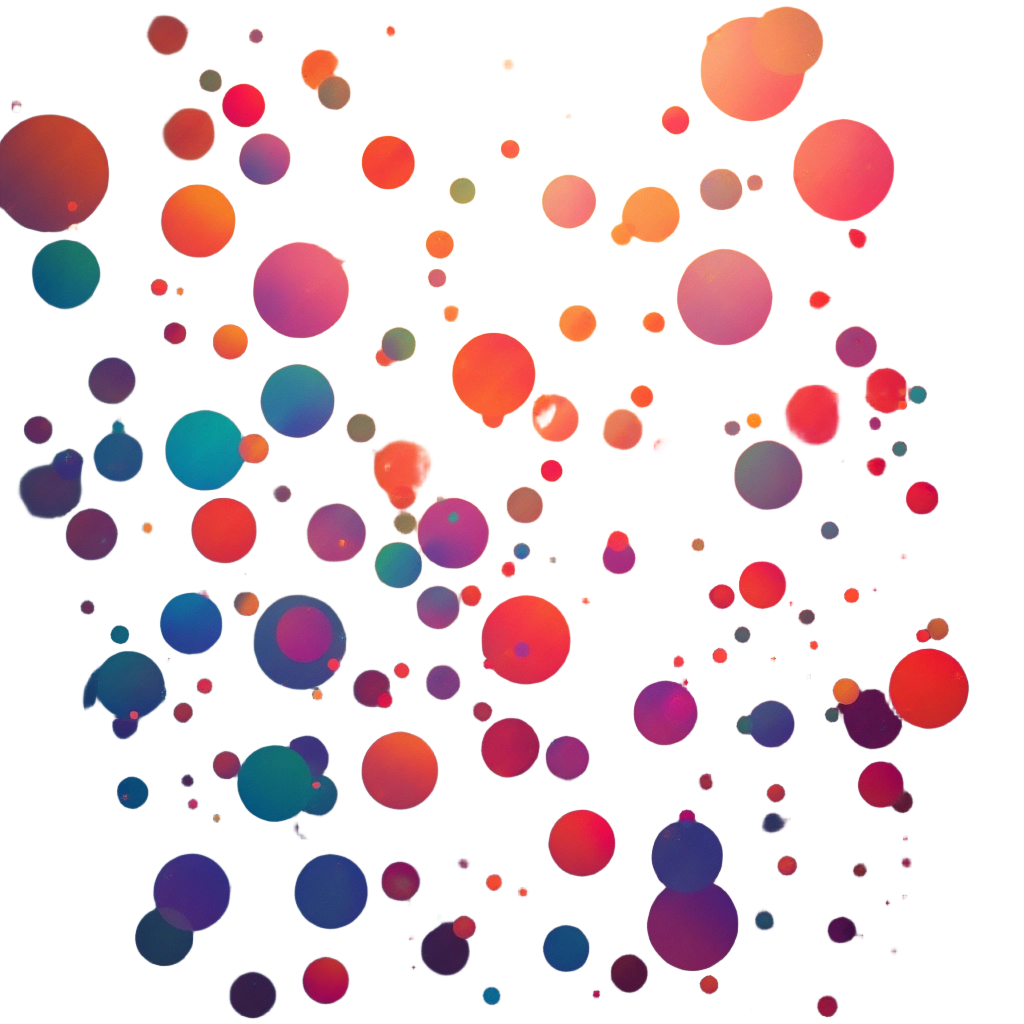 Colorful Dots on Black Background