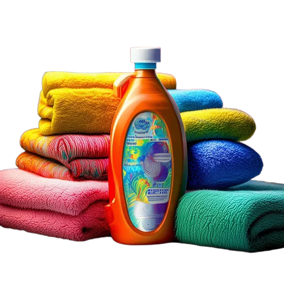 Colorful Towels and Laundry Detergent