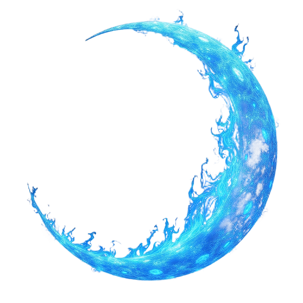 Blue Flame Crescent Moon