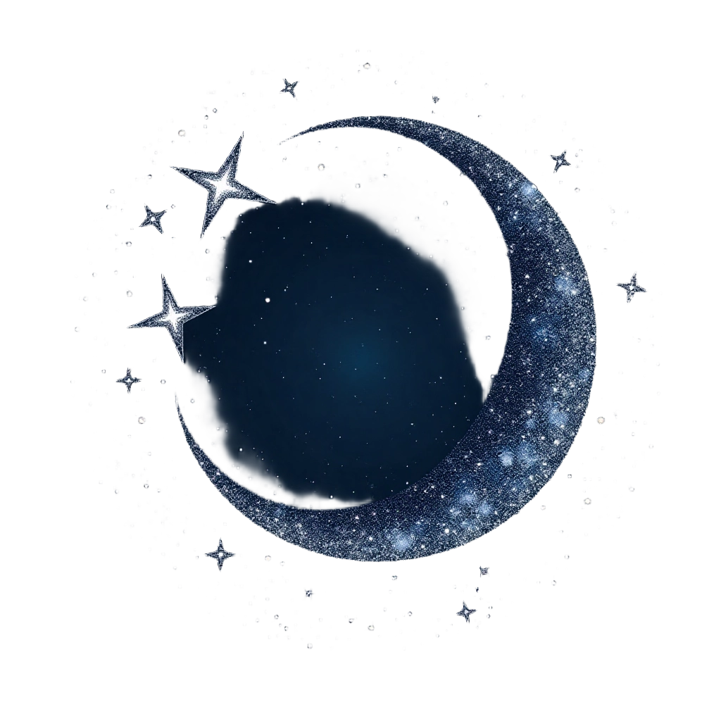 Starry Crescent Moon