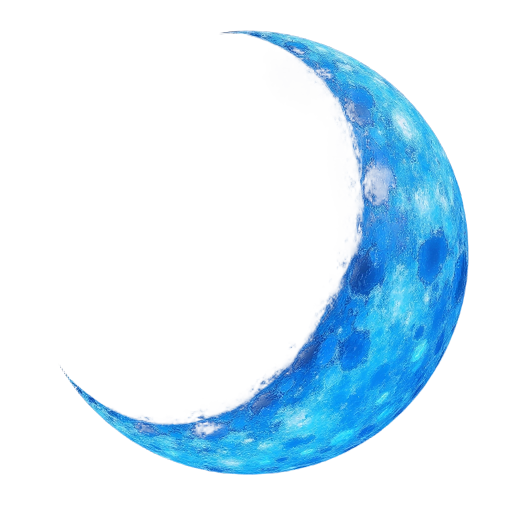 Blue Crescent Moon