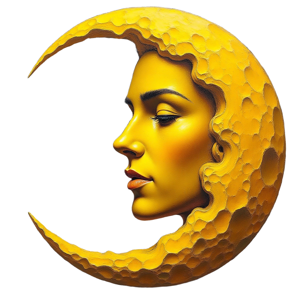 Golden Crescent Moon