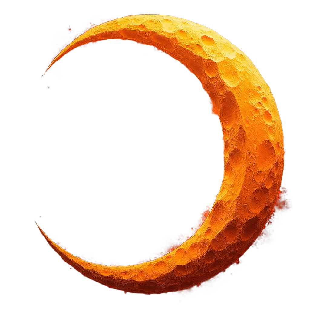 Golden Crescent Moon