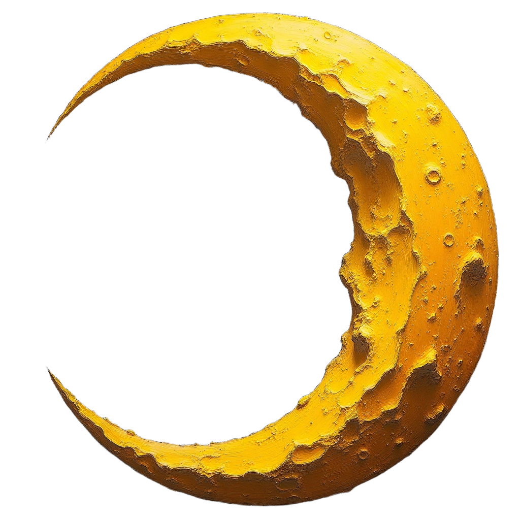 Golden Crescent Moon