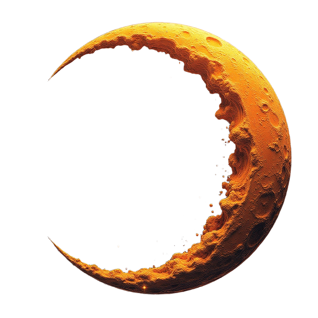 Golden Crescent Moon