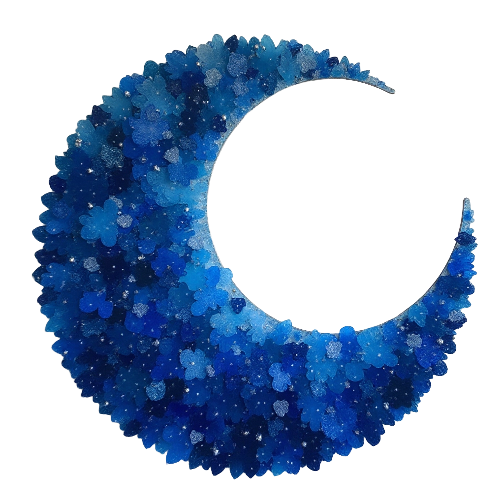 Starry Crescent Moon