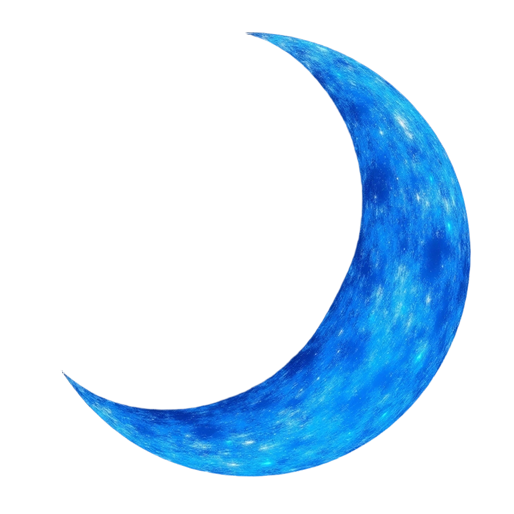 Blue Crescent Moon