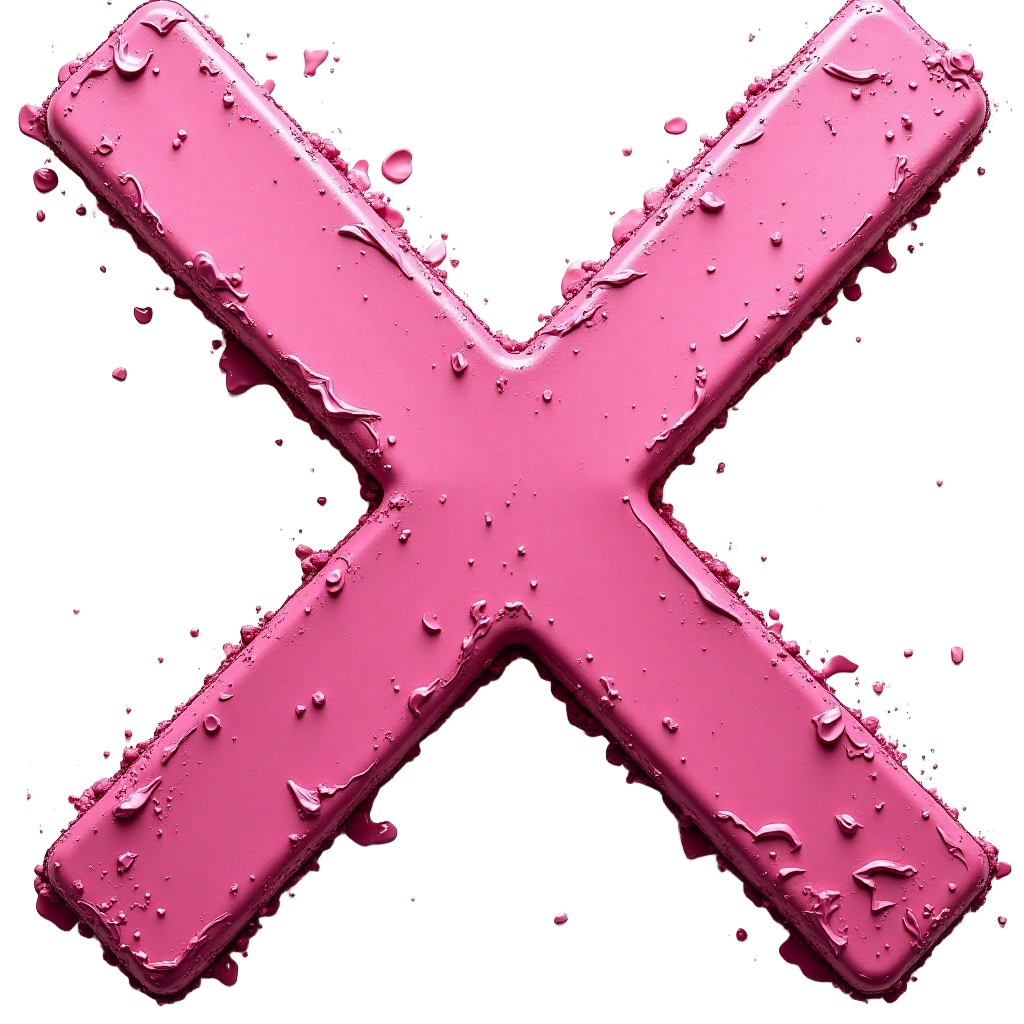 Pink Painted Cross