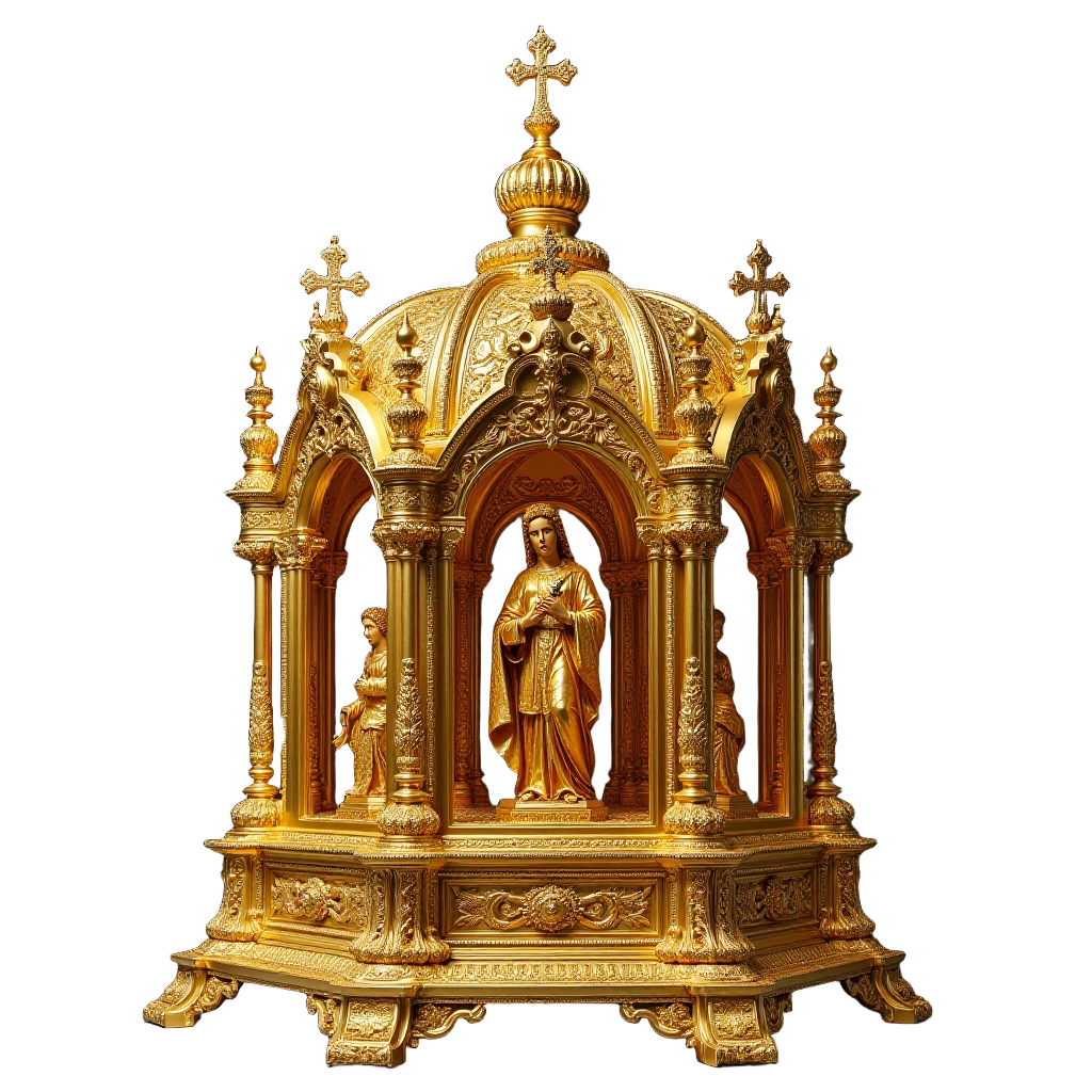 Golden Shrine with Religious Figures