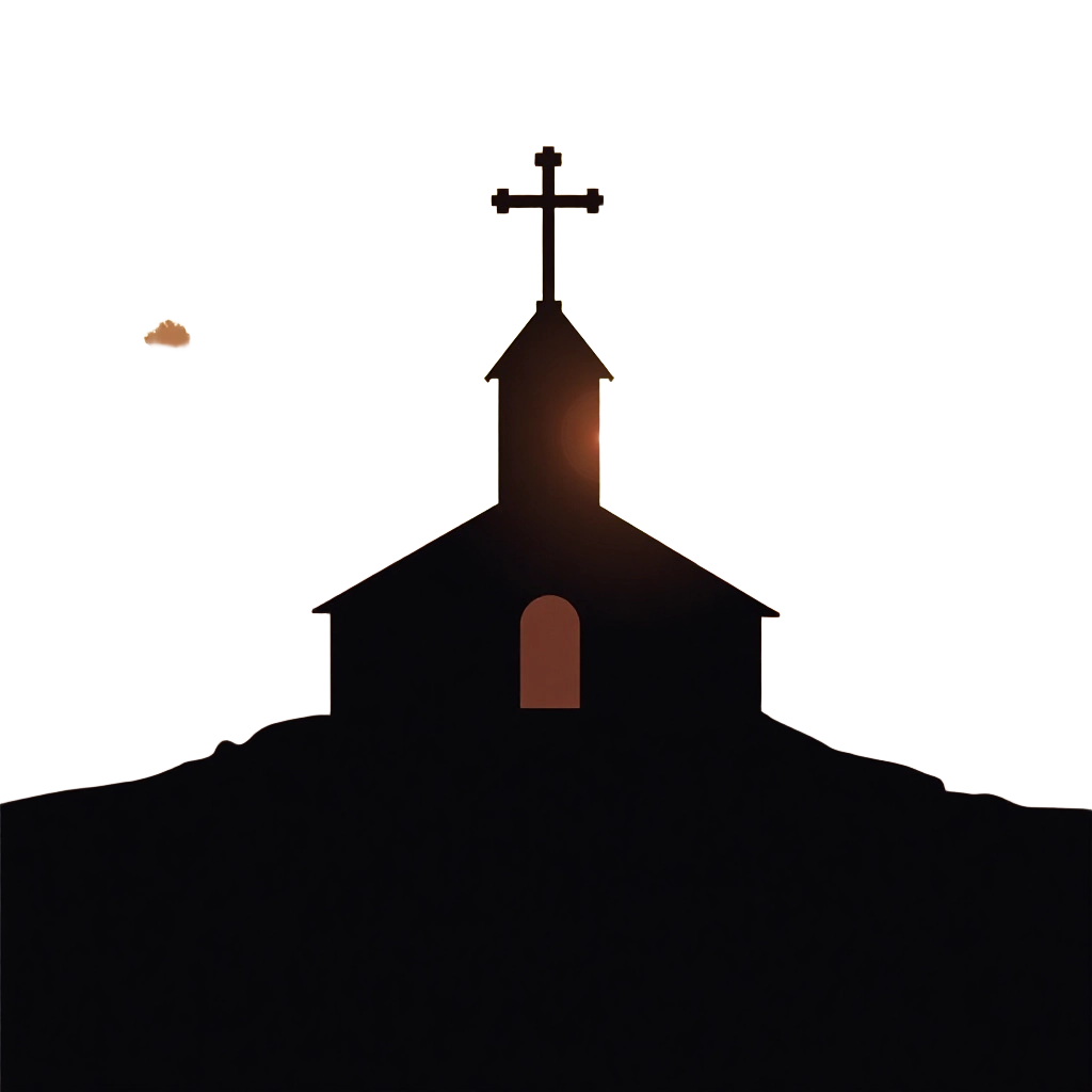 Church Silhouette at Night