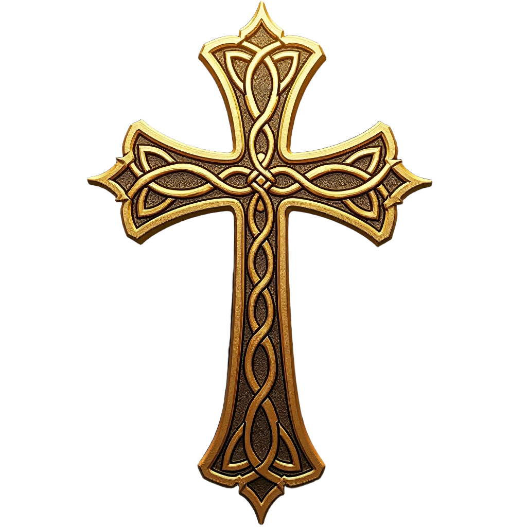 Golden Celtic Cross