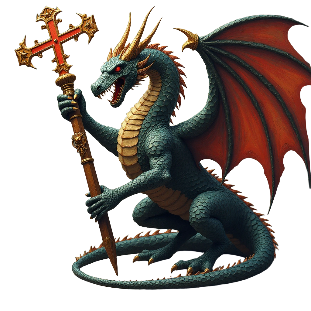 Dragon with Cross Spear