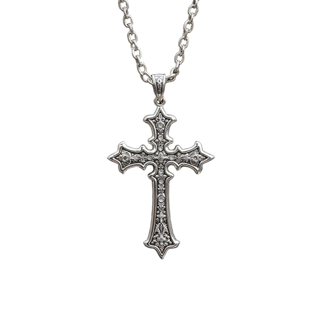 Ornate Cross Pendant Necklace