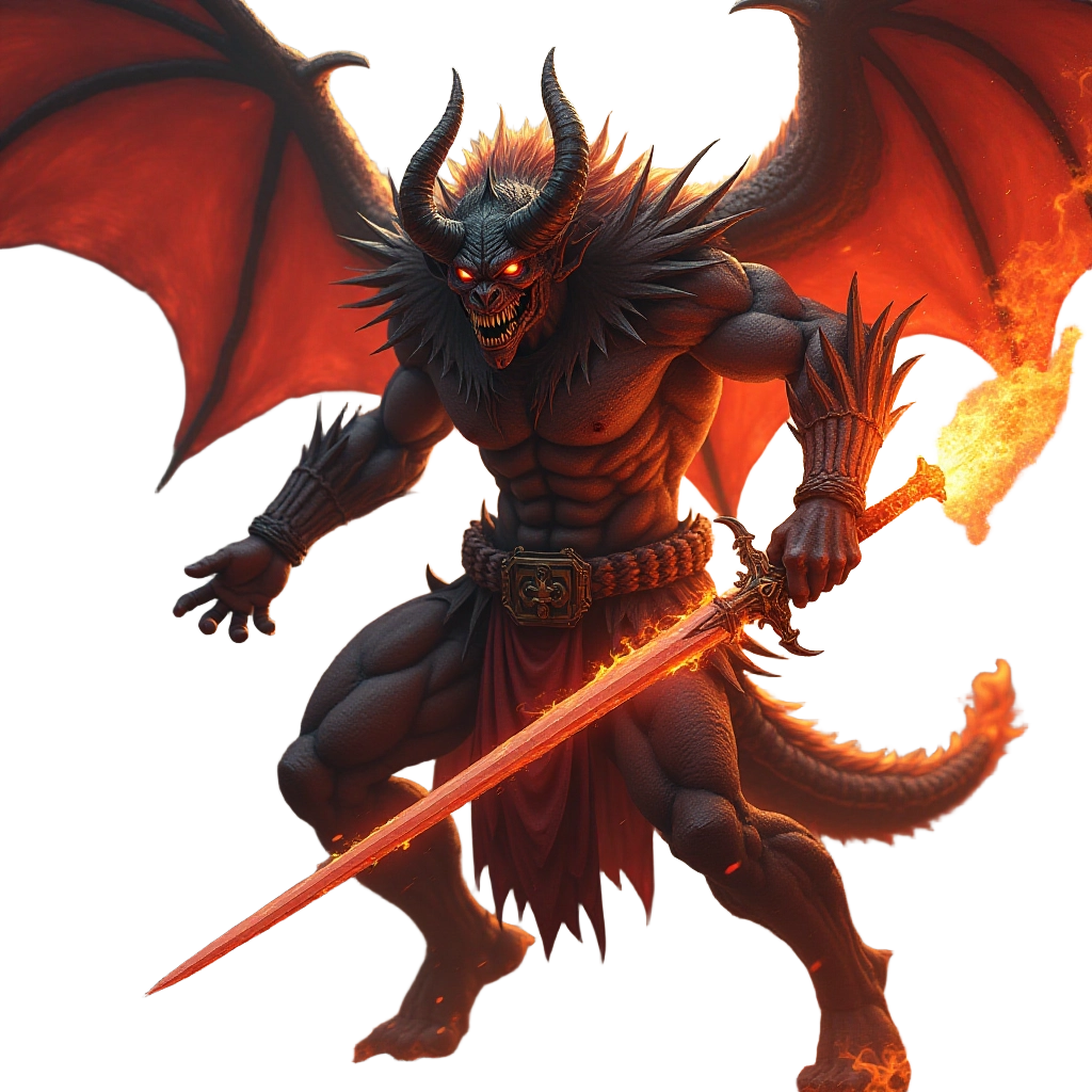 Flaming Demon Warrior