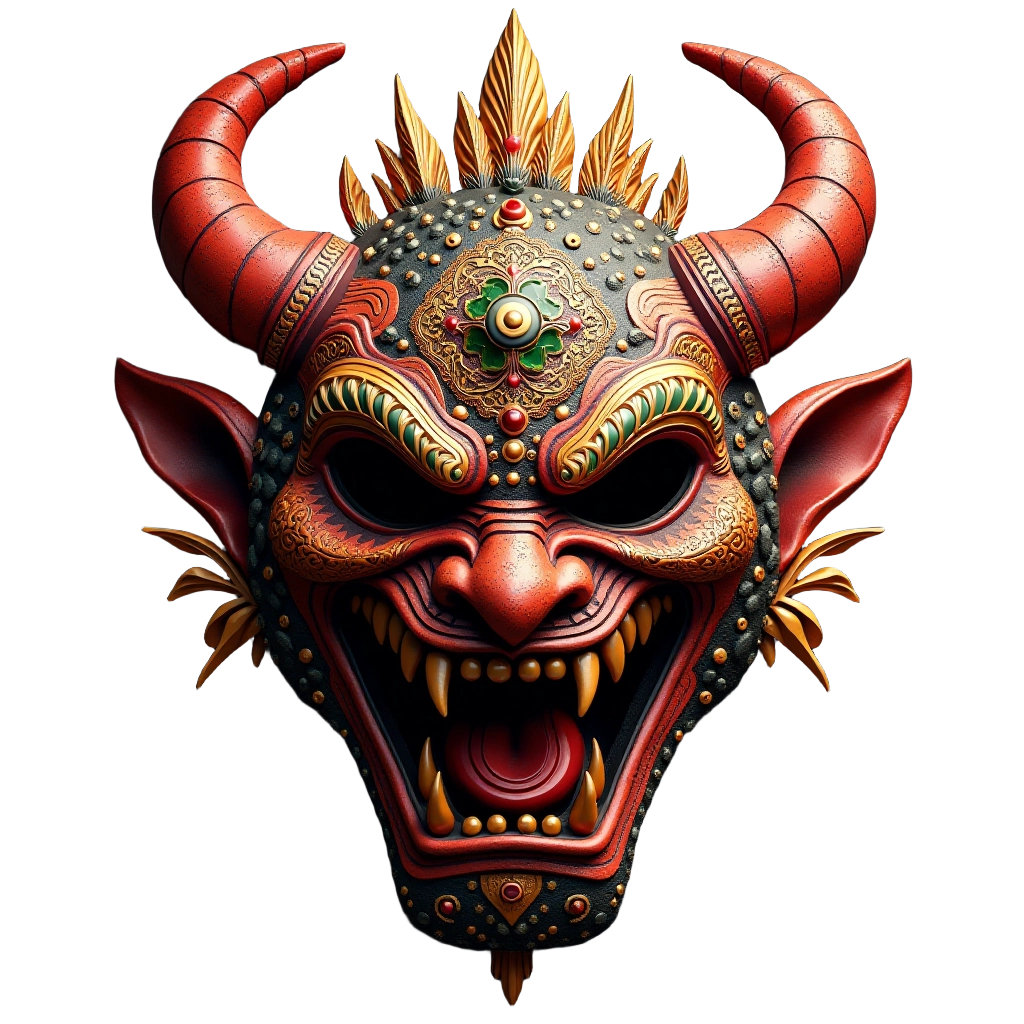 Fiery Demon Mask